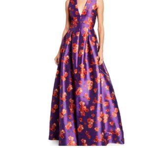 Sachin + Babi Purple Floral Wedding Dress